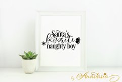 Santa's favorite boy - Santa's favorite naughty boy SVG Cutting Files - Christmas Quotes Product Image 1