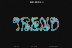 Colorful TREND Text Design with Glitch Effect Product Image 1