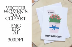 Vector women's day clipart, Ai, EPS, PNG Product Image 1
