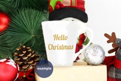 Christmas Latte mug mockup PSD, Full wrap mug mock up PSD Product Image 2