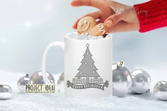 Merry Christmas paper cut design SVG / DXF / EPS / PNG files Product Image 3