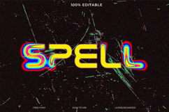 Colorful SPELL Text Graphic on Black Background Product Image 1