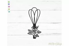 Baking svg, Floral Whisk svg, Kitchen svg, Cooking svg Product Image 1