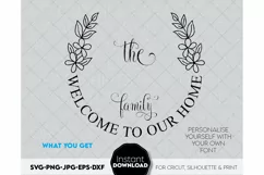 Monogram SVG, Family name SVG, Family svg, Last name svg Product Image 2