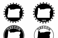 Oregon Monograms SVG, JPG, PNG, DWG, CDR, EPS, AI Product Image 3