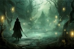 Mystical forest wanderer at twilight Product Image 1