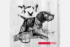 duck hunting png hunting dogs file for sublimation printing Product Image 1