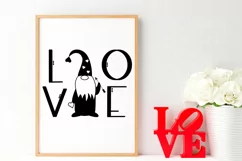 Gnome svg. Valentine svg. Love sign with gnome svg, dxf, png Product Image 1