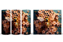 3D Bee Tumbler Design. Bee Tumbler Wrap Sublimation Product Image 2