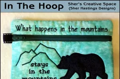 In the Mountains Zipper Bag - Fully Lined, 5X7 HOOP Product Image 1