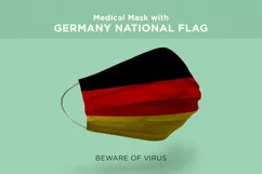 Medical Mask with georgia germany ghana greece Nation Flags Product Image 4