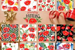 Magic Poppies red Watercolor png Product Image 2