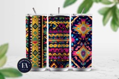 Bright Aztec Tribal Digital paper, Tribal Ethnic pattern Product Image 2