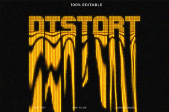 Dynamic Distorted Text Design in Vibrant Gold Product Image 1
