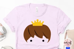 Cute Prince Face - Birthday SVG EPS DXF PNG Product Image 3