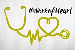 Nurse is a work of heart Stethoscope heartbeat svg dxf file Product Image 3