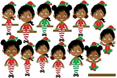Elves Clipart - African American Elf clipart Product Image 4