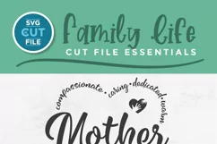 Mother svg - a mother's day SVG with mother and heart shape Product Image 2