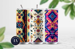 Bright Aztec Tribal Digital paper, Tribal Ethnic pattern Product Image 2
