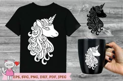 Unicorn Silhouette SVG, Unicorn head svg Product Image 2