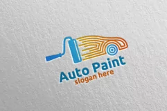 Car Painting Logo with Brush and Sport Car Concept 10 Product Image 1