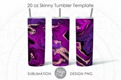 Purple rose gold marble, Tumbler sublimation Design Product Image 1