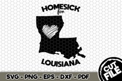 Homesick for Louisiana - Louisiana State - SVG Cut File n519 Product Image 1