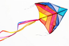 Colorful Kite with White Background Product Image 1