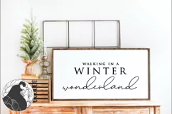 Christmas SVG, Winter Wonderland SVG Cut File for Wood Sign Product Image 1