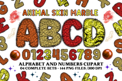 Animal Skin Alphabet png clipart, Texture letters doodle Product Image 1