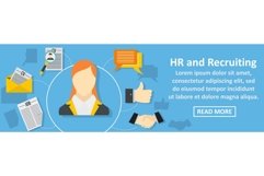 Hr and recruiting banner horizontal concept Product Image 1