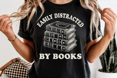 Easily Distracted by Books PNG Book Lover Reading Product Image 5