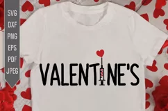 Valentine's Syringe Svg. Funny Covid Vaccine dxf Vaccination Product Image 1