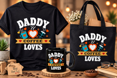 Daddy Coffee Lovers PNG | Vintage Coffee Dad Design Product Image 1