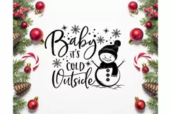 Baby it's cold outside SVG, Christmas Svg, Christmas Shirt Product Image 2