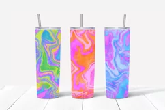 Colorful Marble Skinny Tumbler 20oz Sublimation Designs Product Image 8