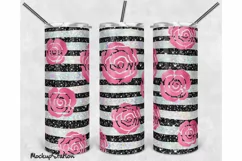 Pink Glitter Cheetah 20oz Skinny Tumbler Design PNG Product Image 1