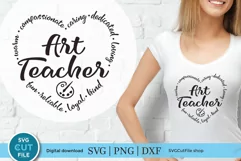 Art Teacher svg - an art teacher svg heart file for crafters Product Image 1