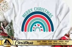 Christmas SVG PNG EPS DXF Christmas Rainbow SVG Baby SVG Product Image 1