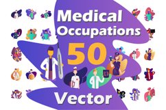 50X Medical Occupations Illustrations. Product Image 1