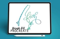 Fishing Pole Creator - 2 Procreate Brushes - Procreate Brush Product Image 1