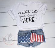 Mock up Bella Canvas 3001 White Unisex Mockup Product Image 1