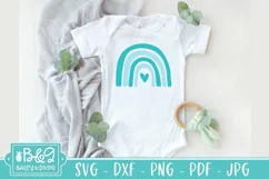 Cute Baby SVG - Rainbow with Heart - Newborn SVG Product Image 4