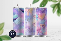 Pastel Hearts Plaid Digital Paper, Cute Seamless Pattern Product Image 2