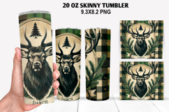 Deer Skinny Tumbler 20oz Wrap Design, Animal Tumbler Wrap Product Image 1