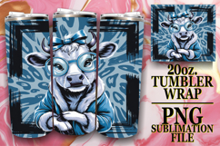 Bright Reflections 20oz tumbler wrap, Cute Cow Product Image 1