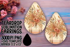 Creative Teardrop Earrings Design Art , Autumn Flower Product Image 1