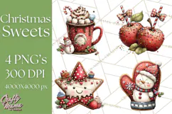 Christmas Treats Cookies Cocoa Clipart PNG Product Image 1