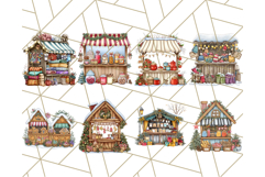 Cozy Christmas Market Stall Clipart PNG, Holiday Art Png Product Image 8