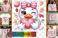 Vibrant TOTE BAG Magic PNG, Cute Goose Product Image 1